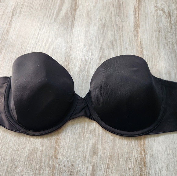 Victoria's Secret Lined Strapless Bra Black Lightweight Sz 34D - Picture 4 of 11